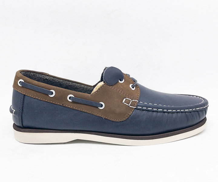 Zapato mocasín Apache para hombre color azul bisone - 925
