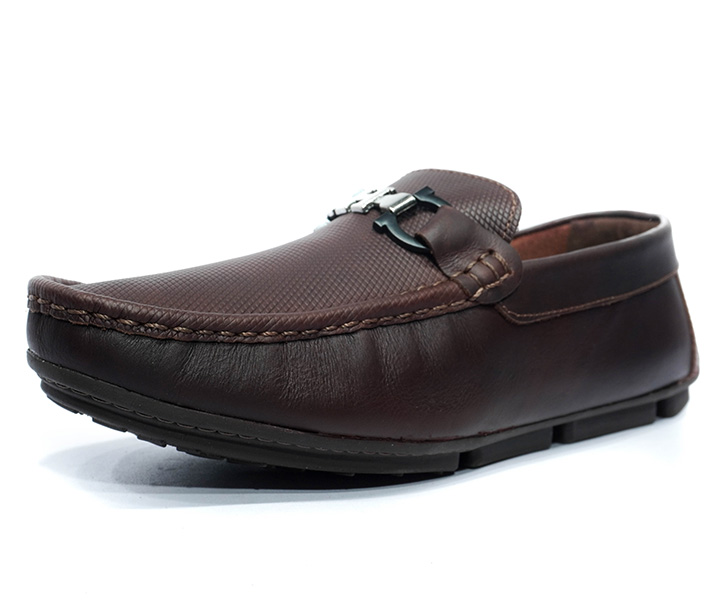 Zapato mocasín H para hombre color café - 1626