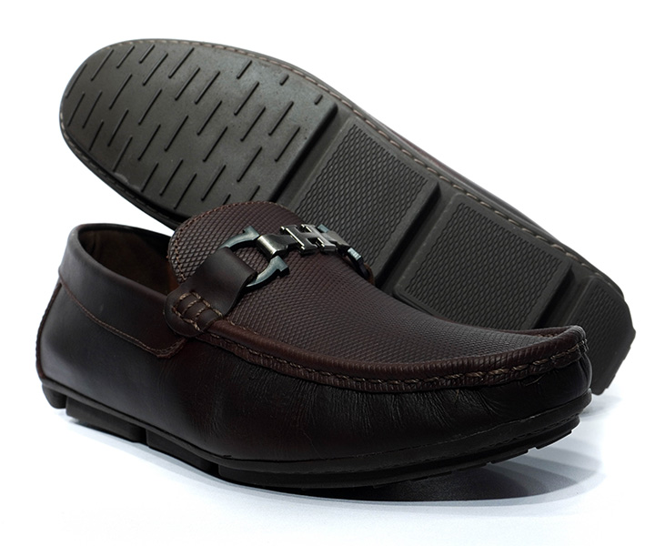 Zapato mocasín H para hombre color café - 1627