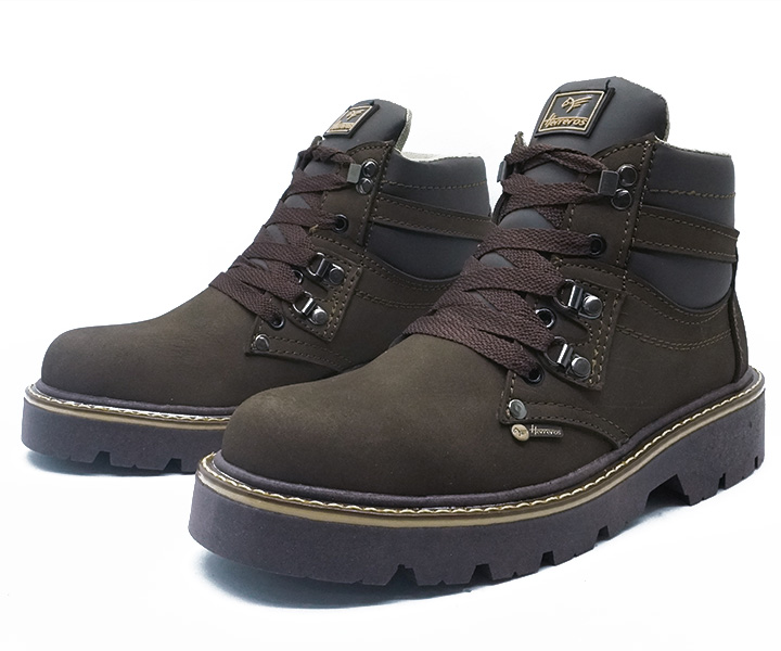 Bota de trabajo para hombre sin puntera color castaño - 1309