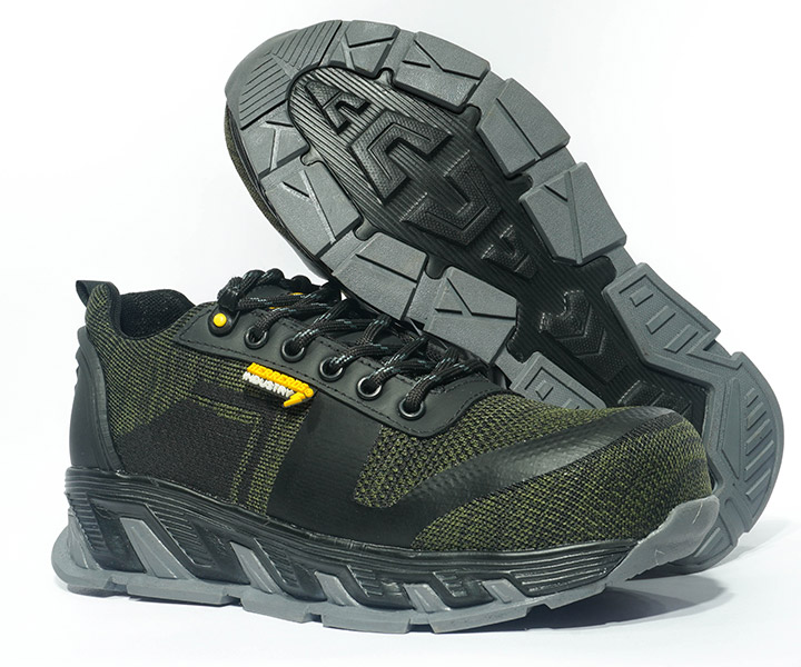 Zapato industrial Rugged Proof color negro verde para hombre - 1132